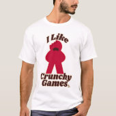 私はカリカリのゲームおもしろいMeleple Artが大好き Tシャツ (正面)