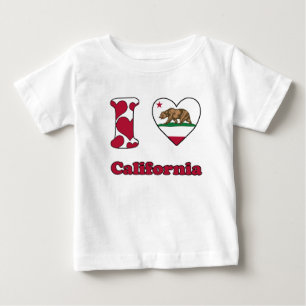 私はカリフォルニアが大好きだ ベビーTシャツ