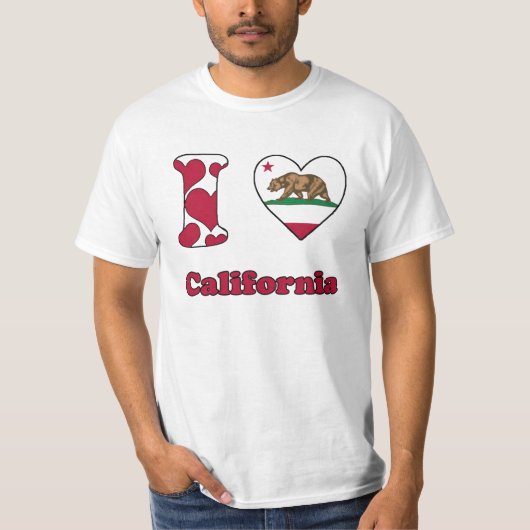 私はカリフォルニアが大好きだ Tシャツ (正面)