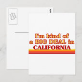 私はカリフォルニアで大きな取引をしている ポストカード (正面/裏面)