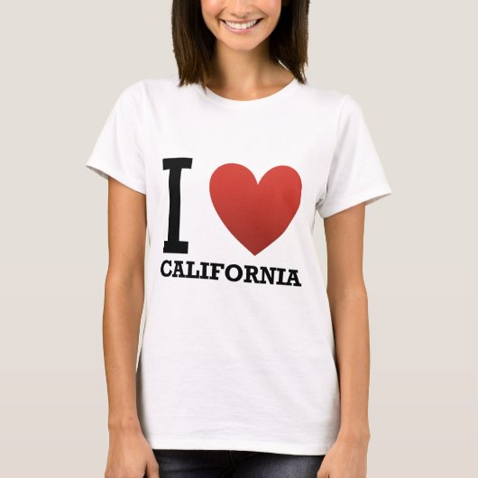 私はカリフォルニアを愛します Tシャツ (正面)