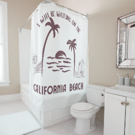 私はカリフォルニアビーチSで待モダンつ シャワーカーテン