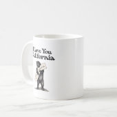 私はカリフォルニア力強い抱擁愛します コーヒーマグカップ (正面左)