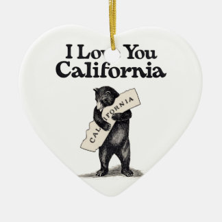 私はカリフォルニア力強い抱擁愛します セラミックオーナメント