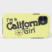私はカリフォルニア女の子、花、黄色いiPhoneカバーです Case-Mate iPhoneケース (裏面(横))