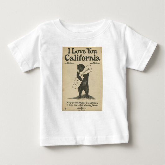 私はカリフォルニア子供のワイシャツ愛します ベビーTシャツ (正面)