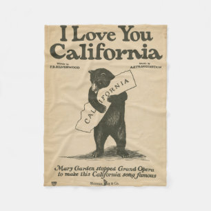 私はカリフォルニア愛します フリースブランケット