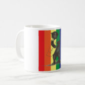 私はカリフォルニア愛します--虹 コーヒーマグカップ (正面左)