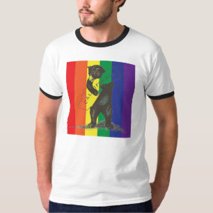 私はカリフォルニア愛します--虹 Tシャツ