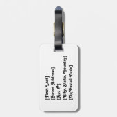 私はカリフォルニア愛します--青および金ゴールド ラゲッジタグ (裏面縦)