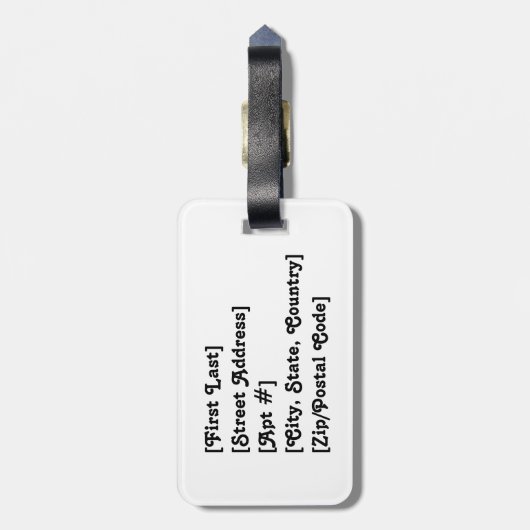 私はカリフォルニア愛します--青および金ゴールド ラゲッジタグ (裏面縦)