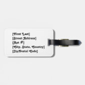 私はカリフォルニア愛します--青および金ゴールド ラゲッジタグ (裏面横)