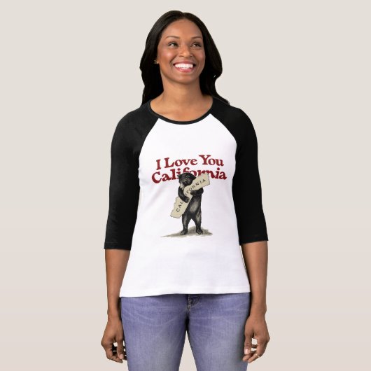 私はカリフォルニア愛します Tシャツ (正面フル)