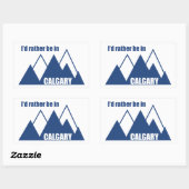 私はカルガリーのアルバータ山に居たい 長方形シール (シート)