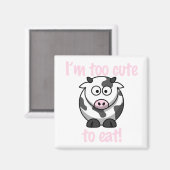 私はカワイイ食べトだ- Cow Magnet マグネット (正面/裏面)