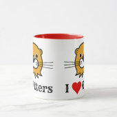 私はカワウソが大好きだ。カワーター野生生物保護 マグカップ (中央)