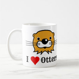 私はカワウソが大好きだ。感謝の意。Loves Otters コーヒーマグカップ