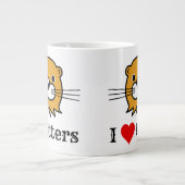 私はカワウソが大好きだ。高い評価 ジャンボコーヒーマグカップ (正面)