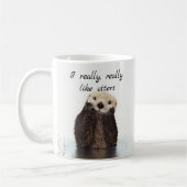 私はカワウソが大好き コーヒーマグカップ (左)