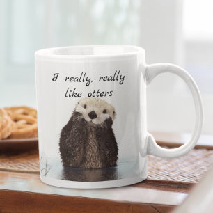 私はカワウソが大好き コーヒーマグカップ