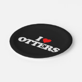 私はカワウソを愛します ペーパープレート (アングル)