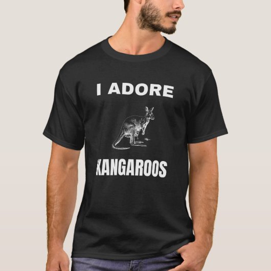 私はカンガルーを愛する Tシャツ (正面)