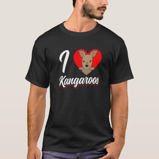 私はカンガルー動物カンガルー大好きオーストラリア1 Tシャツ (正面)