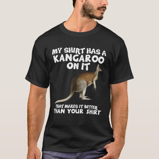 私はカンガルー動物園の飼育員をしている Tシャツ (正面)
