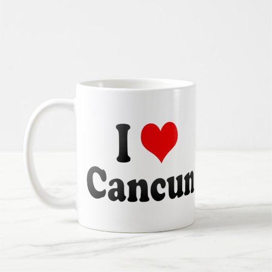 私はカンクン、メキシコを愛します コーヒーマグカップ (左)