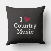 私はカントリーミュージックを愛します クッション (裏面)