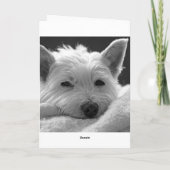 私はカード-かわいいWestie犬カード愛します カード (裏面)