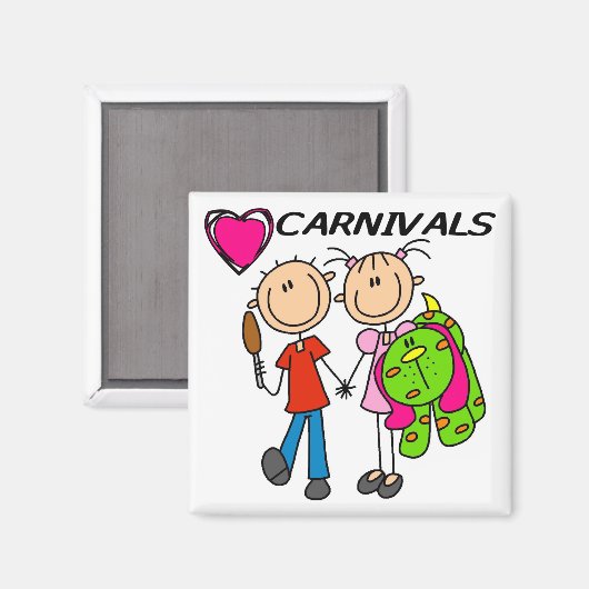 私はカーニバルのTシャツとギフトが大好き マグネット (正面/裏面)