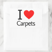 私はカーペットが大好き 長方形シール (バッグ)
