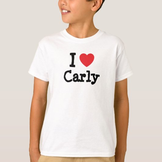 私はカーリー·ハートTシャツが大好きです Tシャツ (正面)