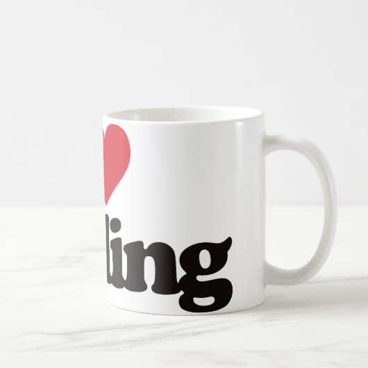 私はカールすることを愛します コーヒーマグカップ (右)