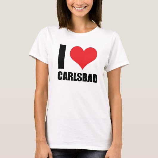 私はカールスバッドが大好き Tシャツ (正面)