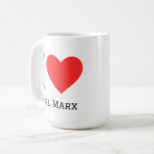 私はカール・マルクスが好き コーヒーマグカップ (正面左)