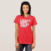 私はカーン、タイポグラフィのTシャツそう堅く Tシャツ (正面フル)