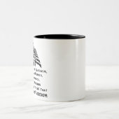 私はカ走フェイン、皮肉、不適切なユーモア、 ツートーンマグカップ (中央)