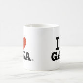 私はガザを愛します コーヒーマグカップ (中央)