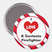 私はガストニアの消防士の磁石が大好き マグネット (正面/裏面)