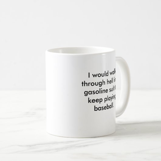 私はガソリンスーツの地獄によってに…歩きます コーヒーマグカップ (正面右)