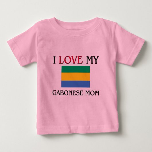 私はガボンの母を愛している ベビーTシャツ (正面)