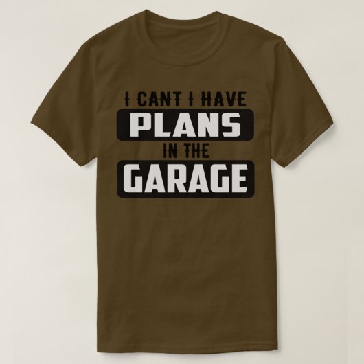 私はガレージに予定が入っていない Tシャツ (デザイン正面)