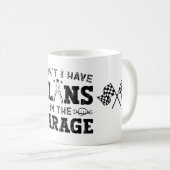 私はガレージの整備士に予定が入らなおもしろいい コーヒーマグカップ (正面右)