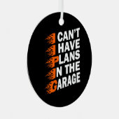 私はガレージの整備士愛好家の計画を持つことができない メタルオーナメント (正面右)