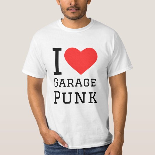 私はガレージパンクスクウェアのステッカーが大好き Tシャツ (正面)