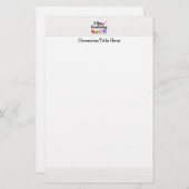 私はガーデニングかわいいガーデンギフトガーデナーを掘る 便箋 (正面/裏面)