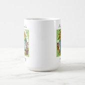 私はガーデニングを好む！かわいいフローラコーヒーマグ コーヒーマグカップ (中央)