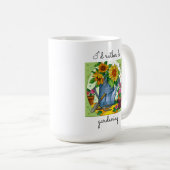 私はガーデニングを好む！かわいいフローラコーヒーマグ コーヒーマグカップ (正面右)